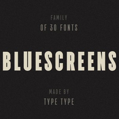 Beispiel einer TT Bluescreens-Schriftart