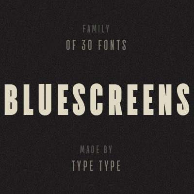 Beispiel einer TT Bluescreens Grotesk-Schriftart