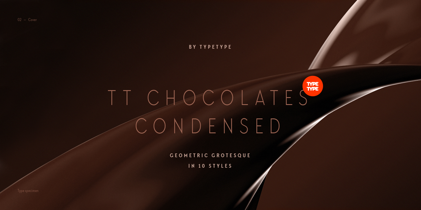 Beispiel einer TT Chocolates Condensed Bold-Schriftart