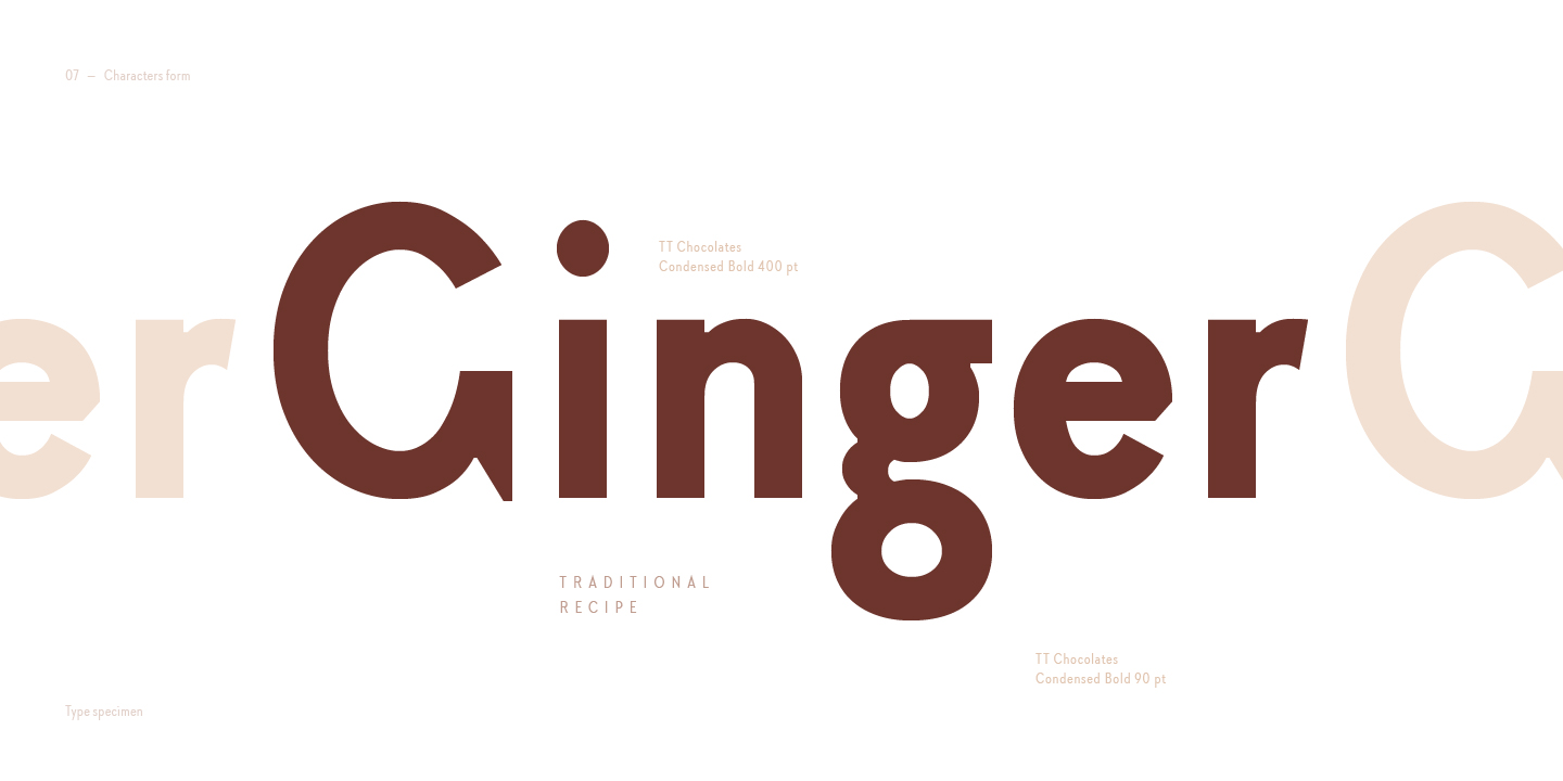 Beispiel einer TT Chocolates Condensed Light Italic-Schriftart