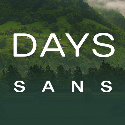 Beispiel einer TT Days Sans Light Italic-Schriftart