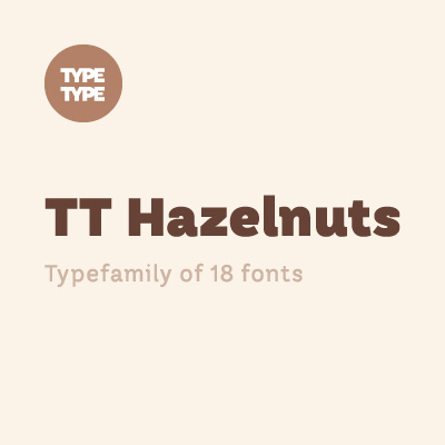 Beispiel einer TT Hazelnuts-Schriftart