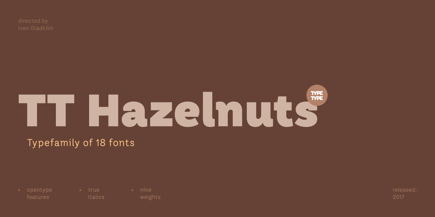 Beispiel einer TT Hazelnuts Bold Italic-Schriftart