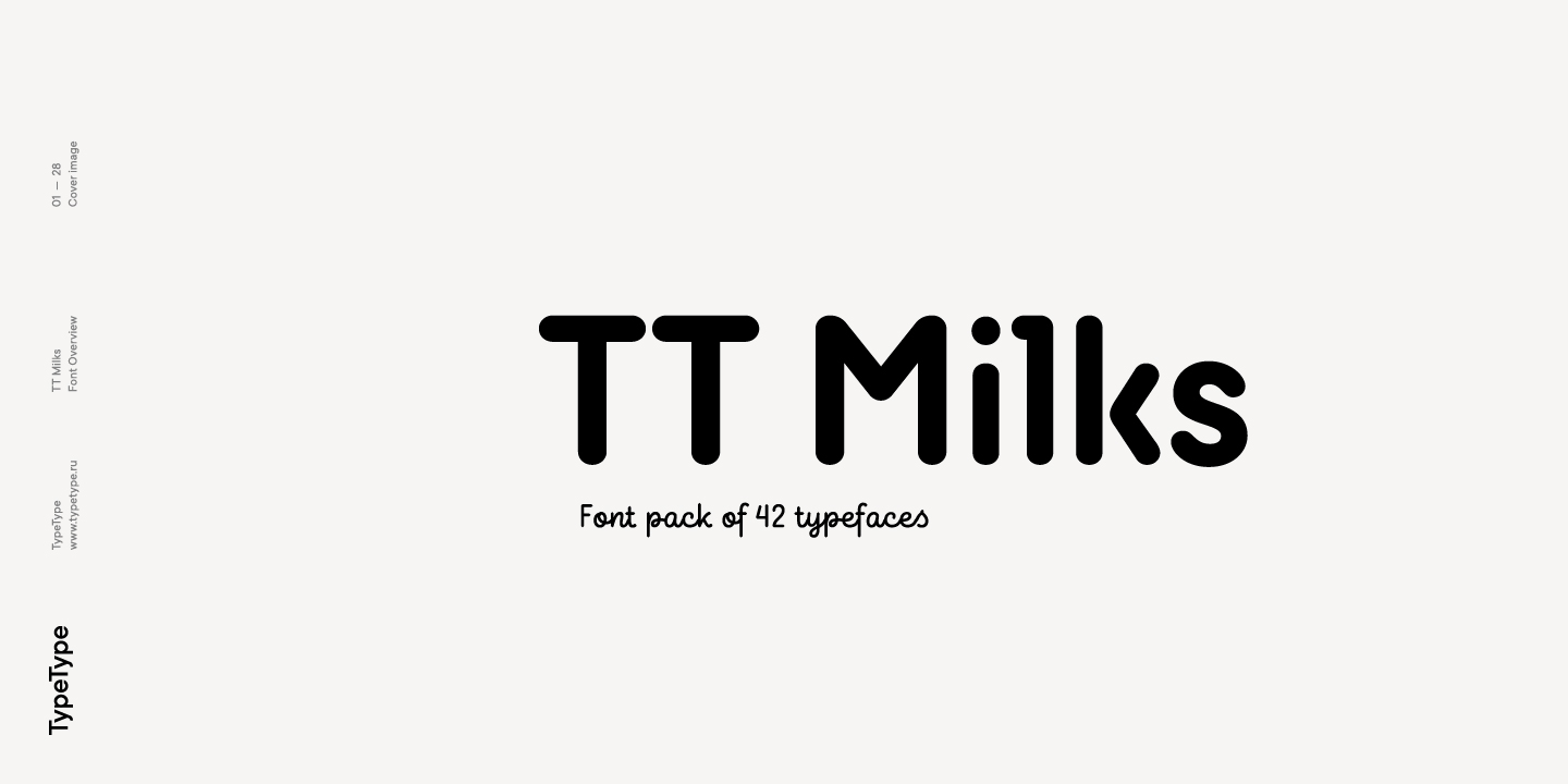 Beispiel einer TT Milks Shadow-Schriftart