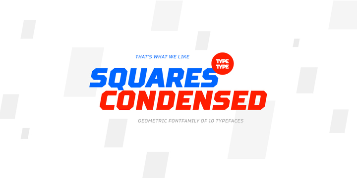 Beispiel einer TT Squares Condensed Regular-Schriftart