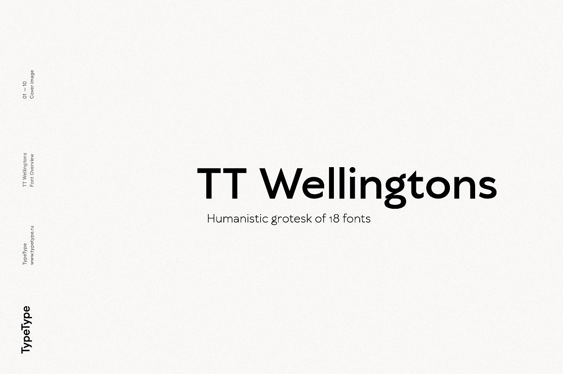 Beispiel einer TT Wellingtons-Schriftart