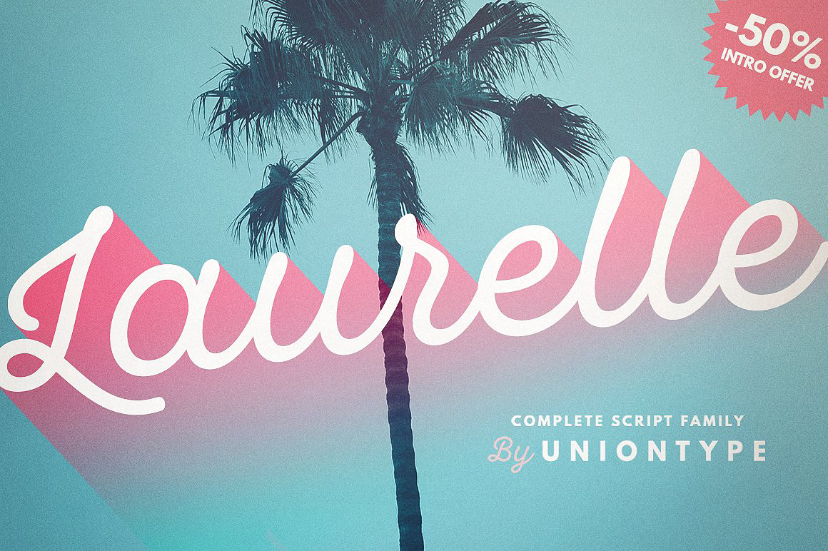 Beispiel einer UT Laurelle-Schriftart