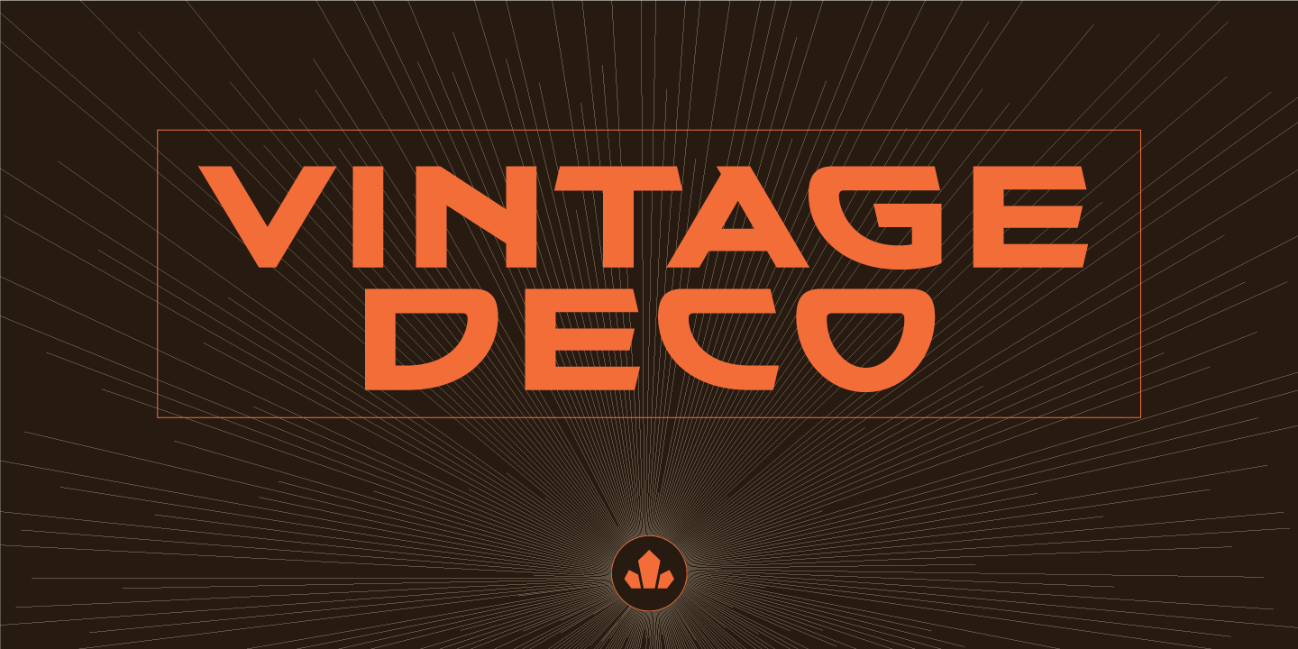 Beispiel einer Vintage Deco Regular-Schriftart