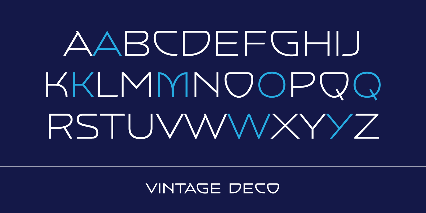 Beispiel einer Vintage Deco Bold-Schriftart