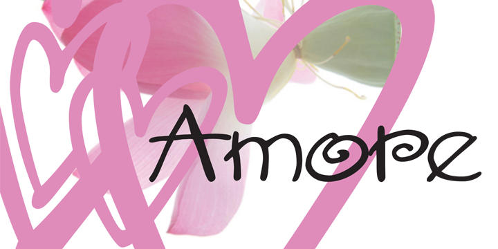 Beispiel einer Amore Regular-Schriftart