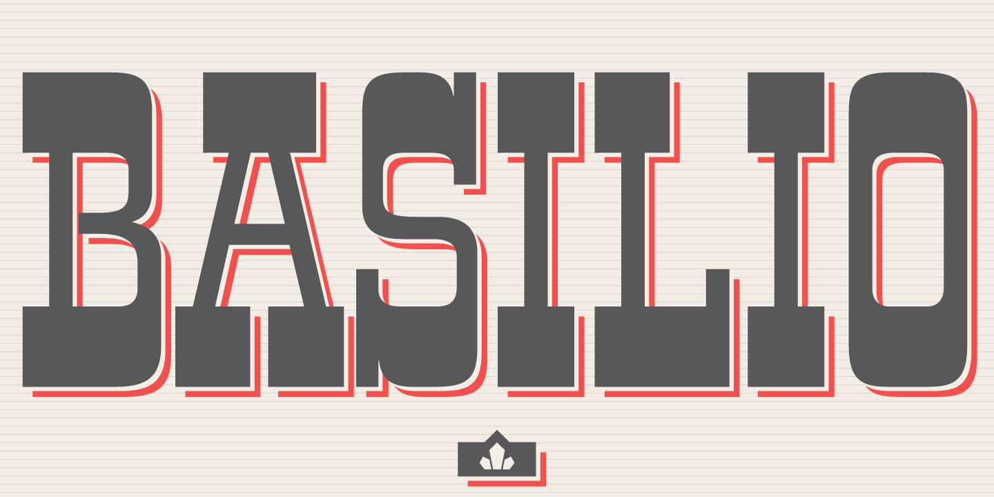 Beispiel einer Basilio Regular-Schriftart