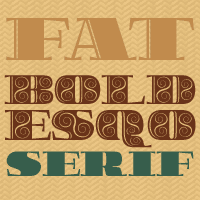 Beispiel einer Boldesqo Serif 4F-Schriftart