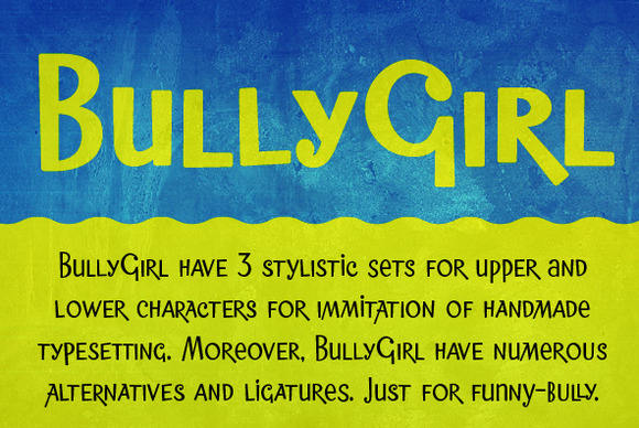 Beispiel einer BullyGirl-Schriftart