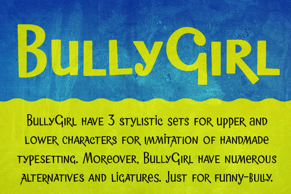 Beispiel einer BullyGirl Kids-Schriftart