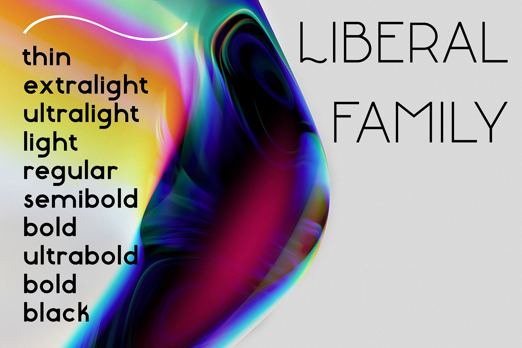 Beispiel einer Libera Light-Schriftart