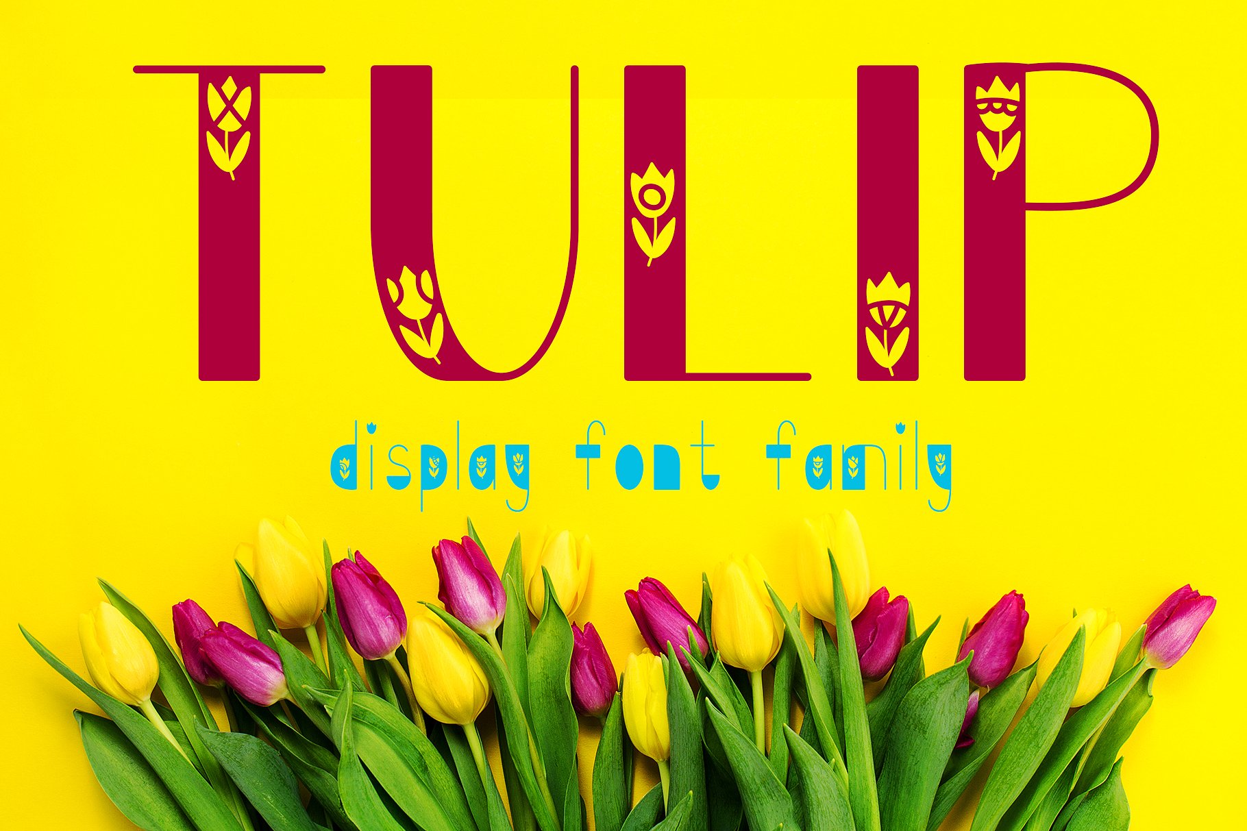 Beispiel einer Tulip-Schriftart