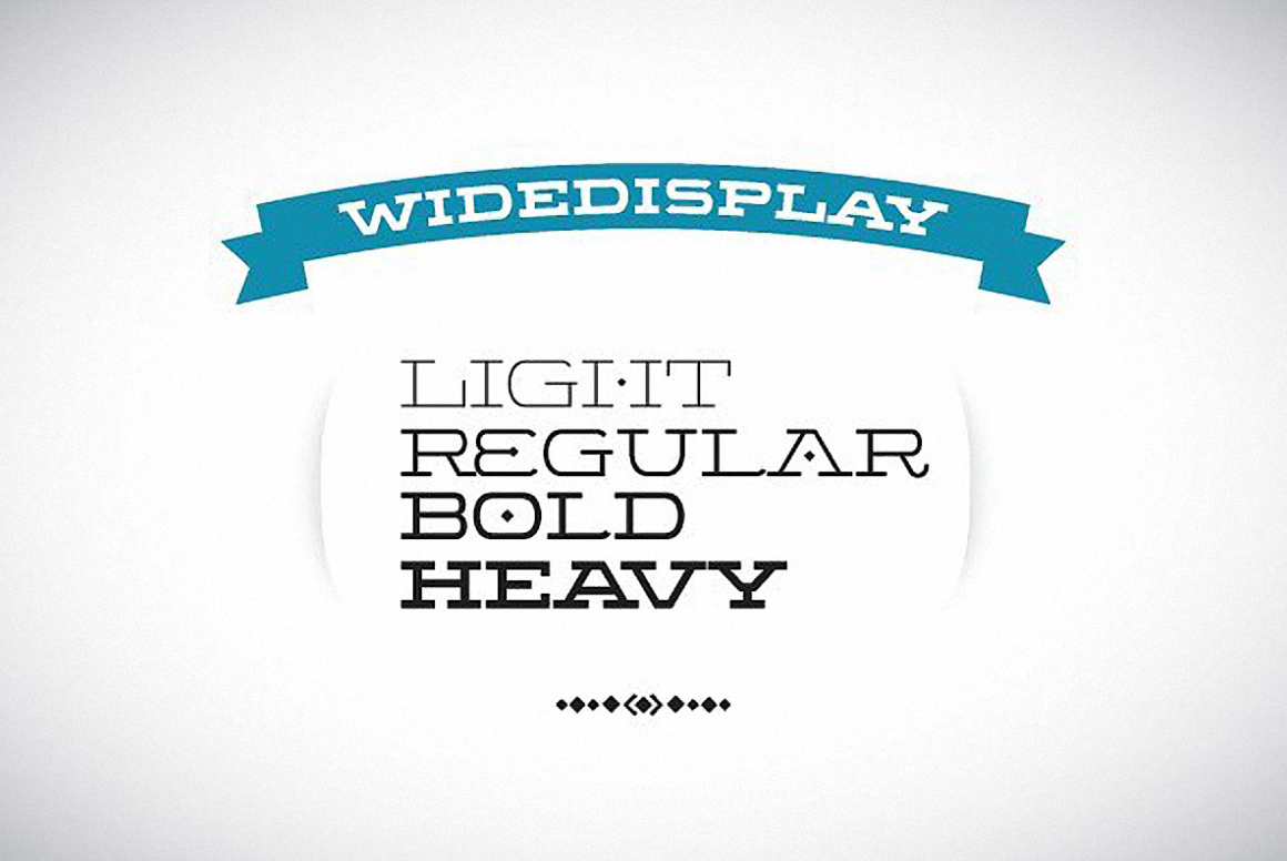 Beispiel einer Wide Display Light-Schriftart