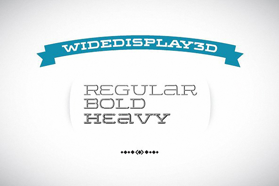 Beispiel einer Wide Display Regular-Schriftart