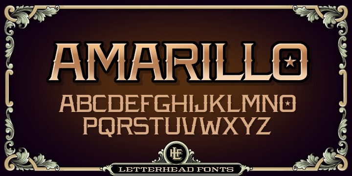 Beispiel einer LHF Amarillo-Schriftart
