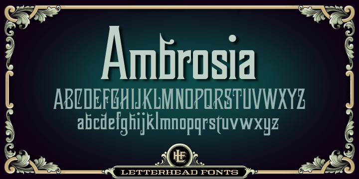 Beispiel einer LHF Ambrosia Regular-Schriftart