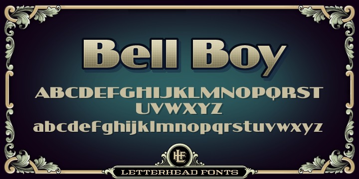 Beispiel einer LHF Bell Boy-Schriftart