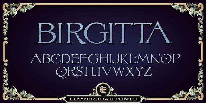 Beispiel einer LHF Birgitta-Schriftart