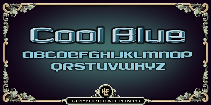 Beispiel einer LHF Cool Blue-Schriftart