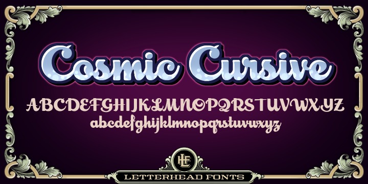Beispiel einer LHF Cosmic Cursive Cursive II-Schriftart