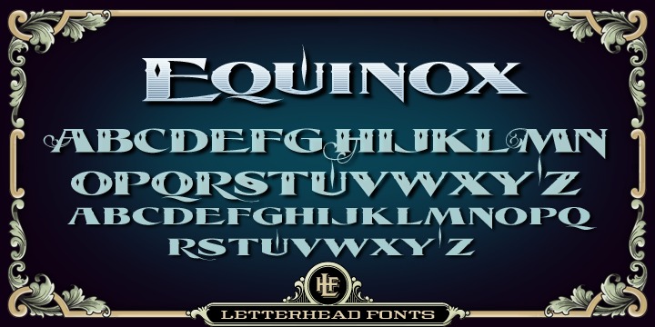 Beispiel einer LHF Equinox-Schriftart