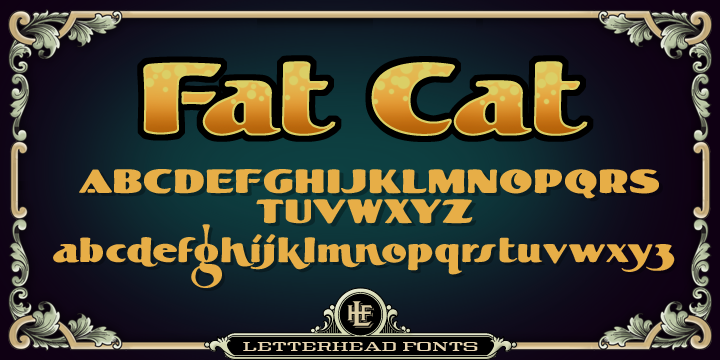 Beispiel einer LHF Fat Cat-Schriftart