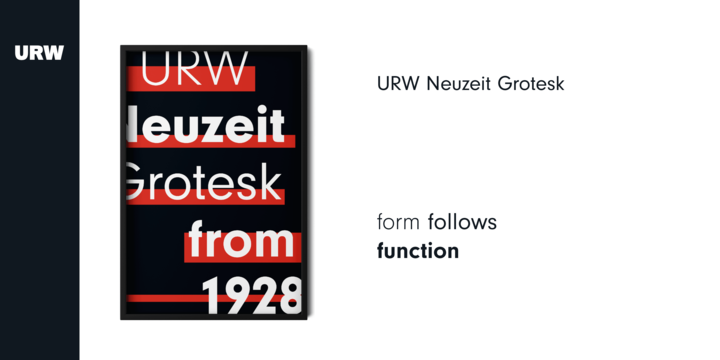 Beispiel einer Neuzeit Grotesk Regular-Schriftart