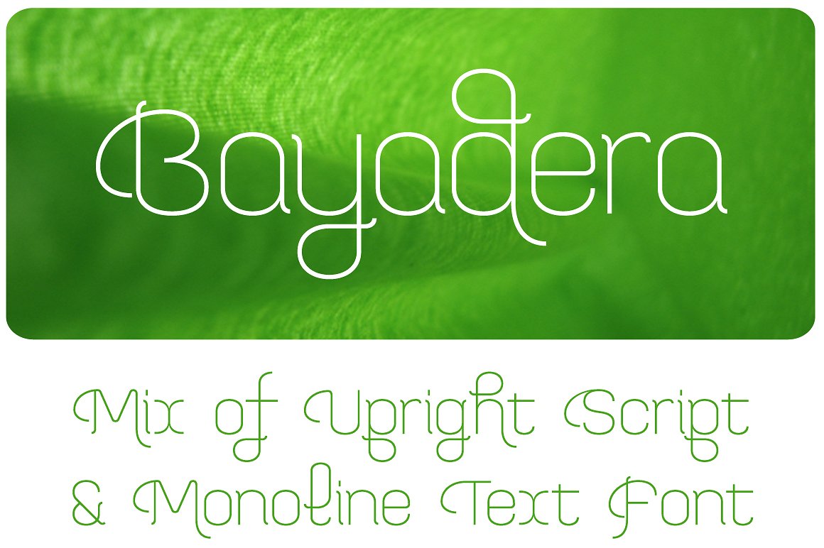 Beispiel einer Bayadera 4F Light-Schriftart