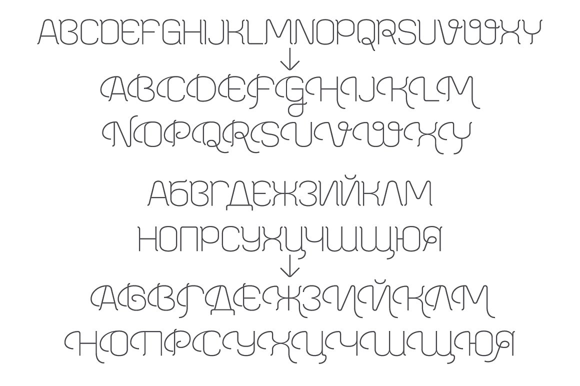 Beispiel einer Bayadera 4F Regular-Schriftart