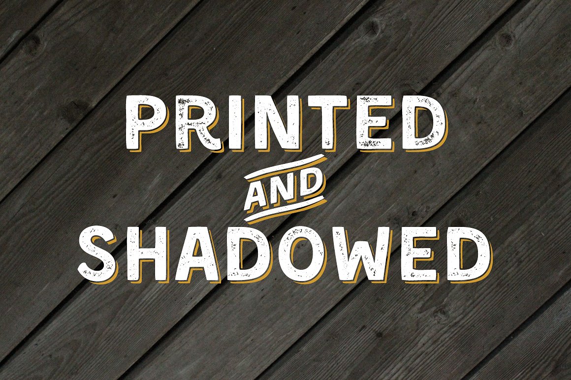 Beispiel einer Kent 4F Printed Shadowed-Schriftart