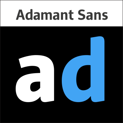 Beispiel einer PF Adamant Sans Pro Black-Schriftart