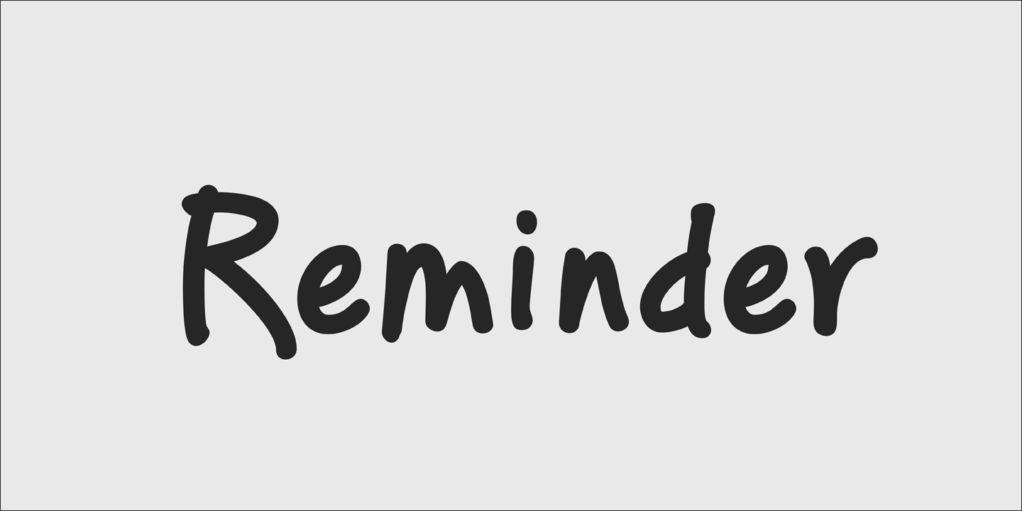 Beispiel einer PF Reminder Pro Bold-Schriftart