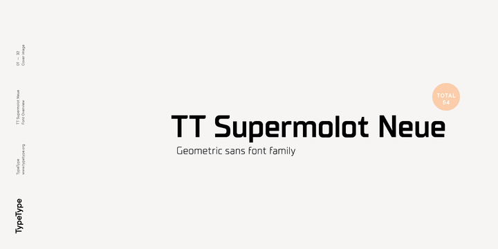 Beispiel einer TT Supermolot Neue Thin Italic-Schriftart