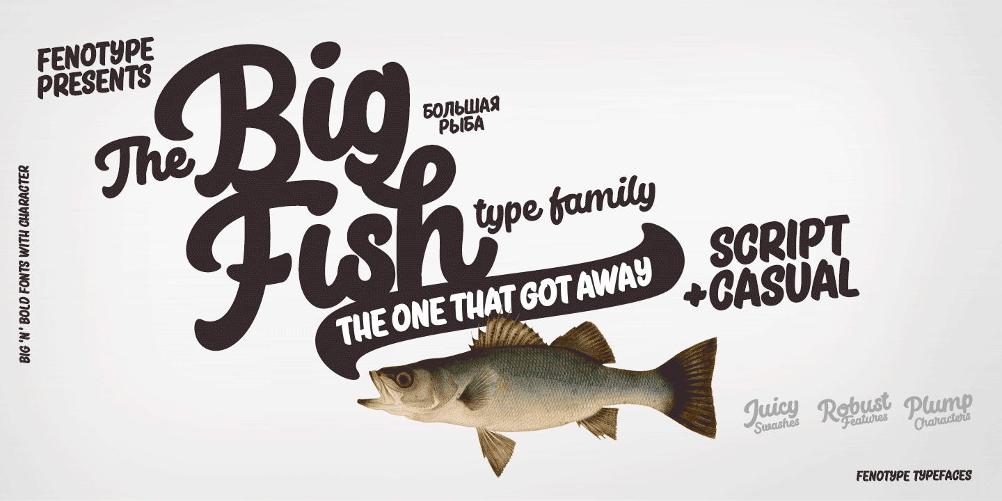 Beispiel einer Big Fish Regular-Schriftart