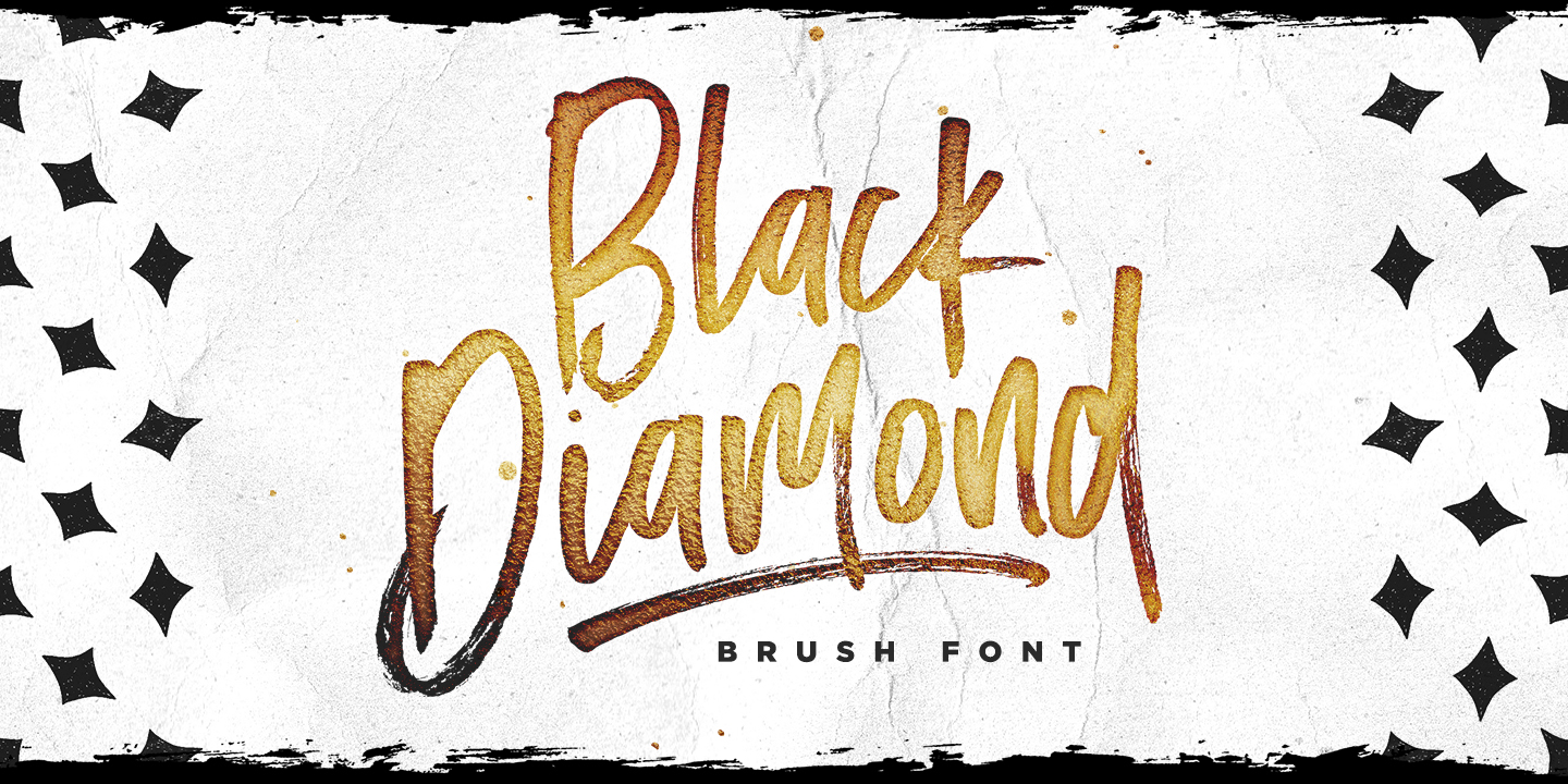 Beispiel einer Black Diamond Regular-Schriftart