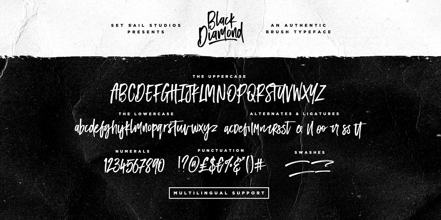 Beispiel einer Black Diamond Regular-Schriftart