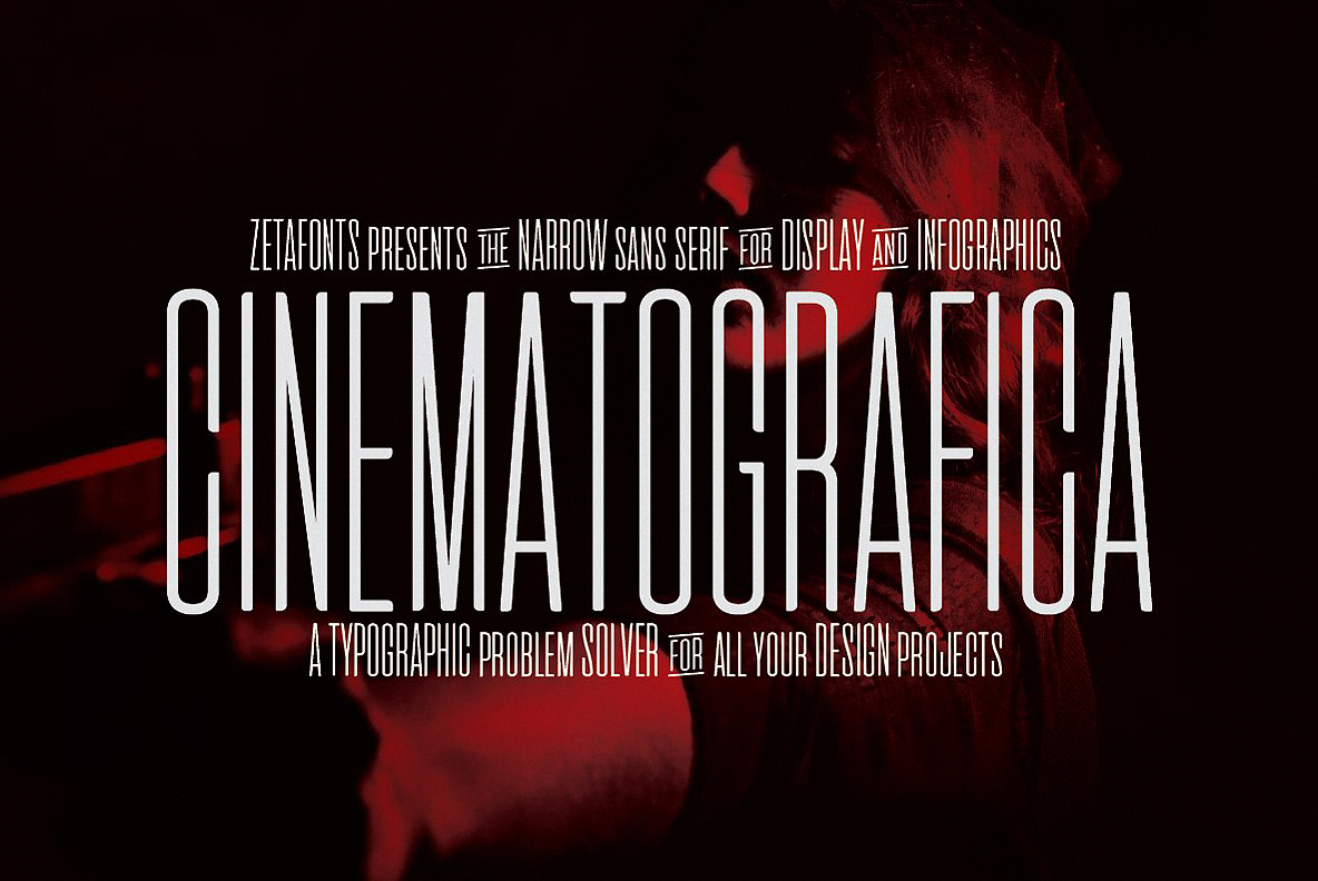 Beispiel einer Cinematografica-Schriftart