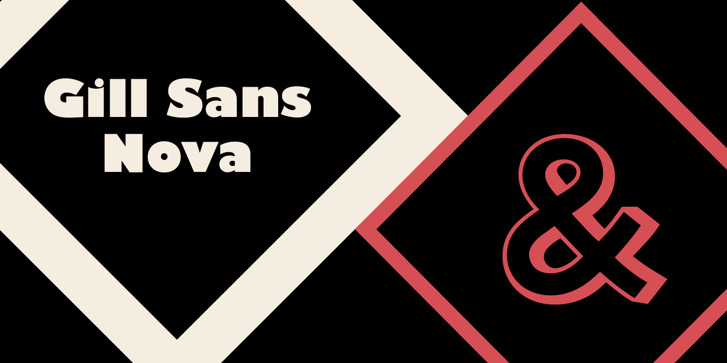 Beispiel einer Gill Sans Nova ExtraBold-Schriftart