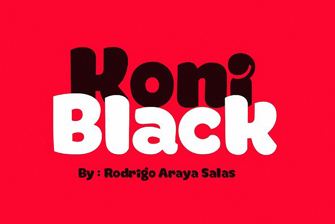 Beispiel einer Koni Black-Schriftart