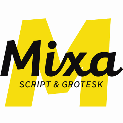 Beispiel einer Mixa Regular-Schriftart