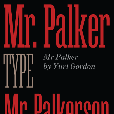 Beispiel einer Mr Palker-Schriftart