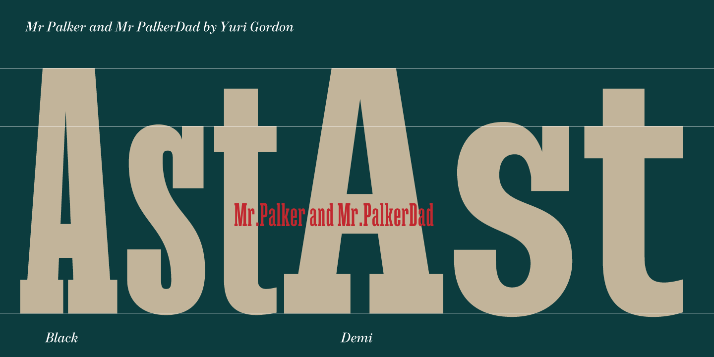 Beispiel einer Mr Palker Dad Condensed DemiBold-Schriftart