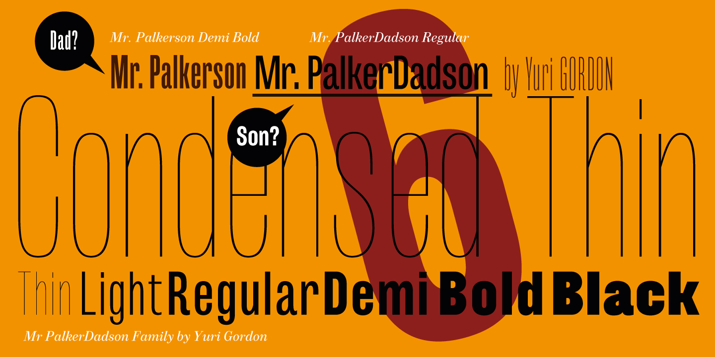 Beispiel einer Mr Palker Dadson Condensed Bold-Schriftart