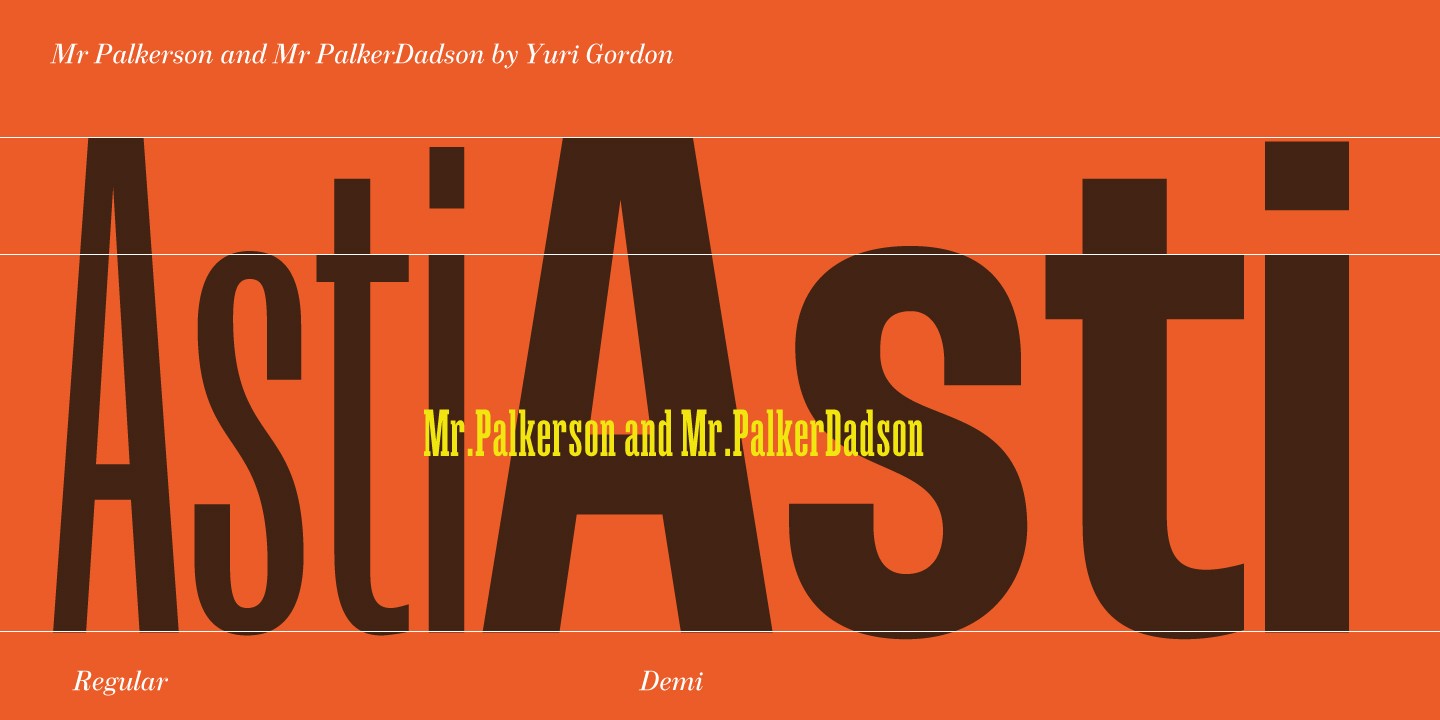 Beispiel einer Mr Palker Dadson Condensed Black-Schriftart