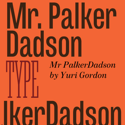 Beispiel einer Mr Palker Dadson-Schriftart
