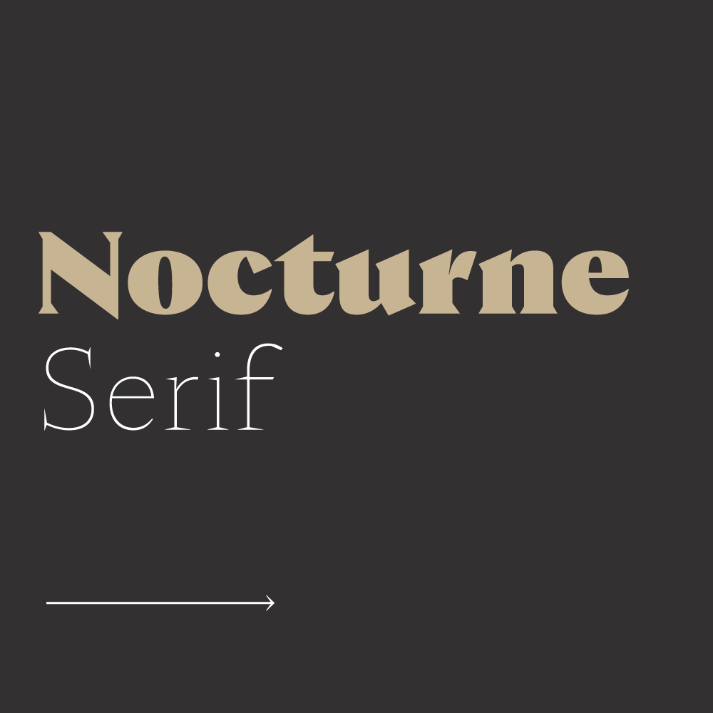 Beispiel einer Nocturne Serif-Schriftart